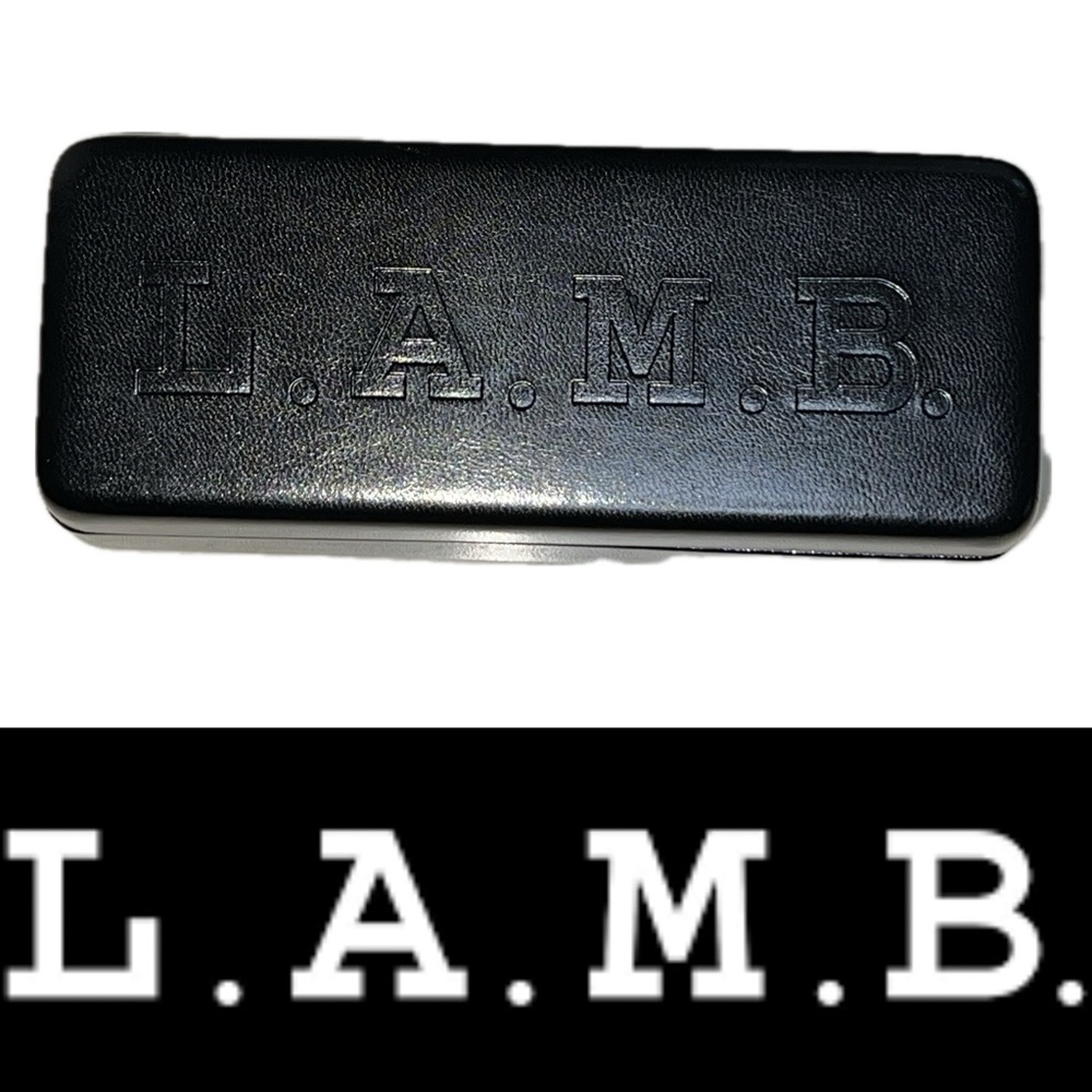 🕶️🐑 💋 LAMB Black Large Sunglasses Eyeglasses Hard Clamshell Leather Case